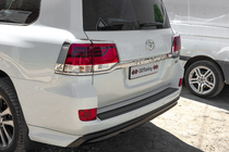Toyota Land Cruiser 200 2007–2021 Kromirani okvirji zadnjih luči (2015+, 4-delni, plastika) fotografija 5