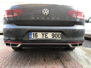 Volkswagen Passat B8 2015–2023 Pokrovi zaključkov izpuha Carmos SD/SW (2019+, 3 kosi, nerjaveče jeklo) fotografija 4