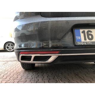 Pokrovi zaključkov izpuha Carmos SD/SW (2019+, 3 kosi, nerjaveče jeklo) fotografija 2