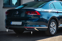 Volkswagen Passat B8 2015–2023 OmsaLine SD/SW okrasne obloge izpušne koncovke (2019+, 3 kosi, nerjaveče jeklo) fotografija 1