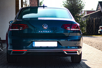 Volkswagen Passat B8 2015–2023 OmsaLine SD/SW okrasne obloge izpušne koncovke (2019+, 3 kosi, nerjaveče jeklo) fotografija 4