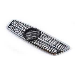 Sprednja maska hladilnika Diamond Silver Mercedes razred C W203 2000–2007 fotografija 3