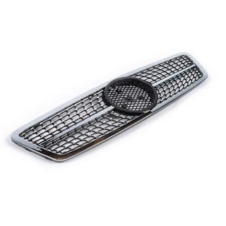 Sprednja maska hladilnika Diamond Silver Mercedes razred C W203 2000–2007 fotografija 4