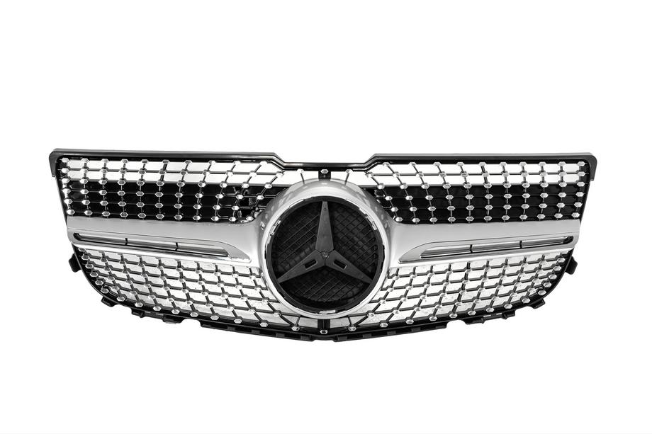 Mercedes GLK class X204 2008–2015 Sprednja maska hladilnika Diamond Silver (2013-2015) Brez kamere Fotografija 5