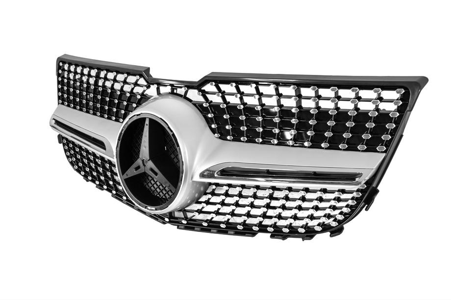Mercedes GLK class X204 2008–2015 Sprednja maska hladilnika Diamond Silver (2013-2015) Brez kamere Fotografija 6