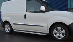 Fiat Doblo II 2010–2022 Kromirane letvice za vrata (4 kos., inox) Carmos – turško nerjaveče jeklo fotografija 3