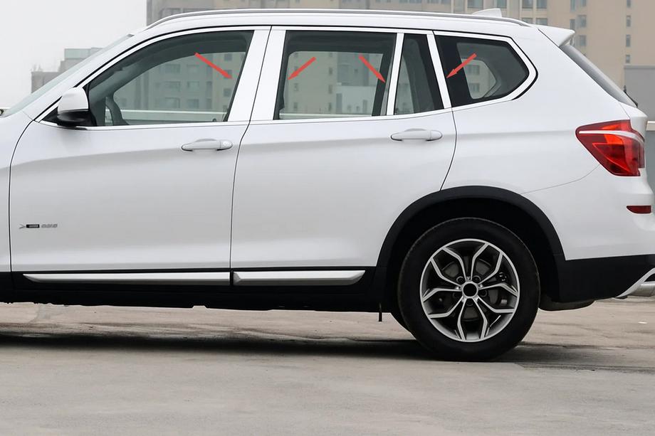 BMW X3 F25 2011–2018 Obloge stebričkov vrat (nerjaveče jeklo) Image
