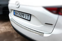 Mazda CX-5 2017–2025 Zaščitna letev zadnjega odbijača Carmos (nerjavno jeklo) fotografija 3