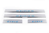 Honda Civic 1995–2001 Modre vstopne letve (Carmos, 4 kosi, nerjaveče jeklo) fotografija 2