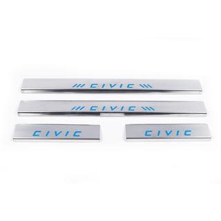 Modre vstopne letve (Carmos, 4 kosi, nerjaveče jeklo) Honda Civic 1995–2001 fotografija 2