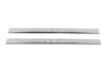 Seat Leon 2013–2020 Nerjaveče letvice pragov Carmos (2-vratna, inox) fotografija 2