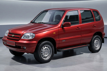 Chevrolet Niva 1998–2020 Stranske stopnice Maya Red (2 kosa, aluminij) fotografija 1