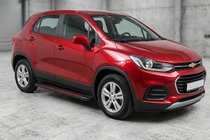 Chevrolet Trax 2012–2023 Stranske stopnice Maya Red (2 kosa, aluminij) fotografija 1