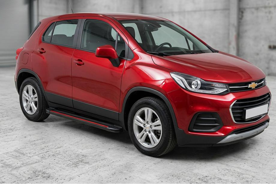 Chevrolet Trax 2012–2023 Stranske stopnice Maya Red (2 kosa, aluminij) Image