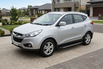 Hyundai IX-35 2010–2015 Stranske stopnice Bosphorus Grey (2 kos., aluminij) fotografija 1