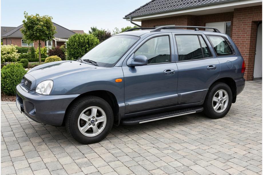 Hyundai Santa Fe 1 2000–2006 Stranske stopnice Bosphorus Grey (2 kos., aluminij) Image