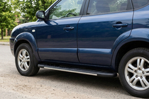 Hyundai Tucson JM 2004– Stranske stopnice Bosphorus Grey (2 kos., aluminij) fotografija 1