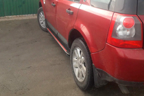 Land Rover Freelander II 2006–2014 Stranske stopnice Maya Red (2 kosa, aluminij) fotografija 3