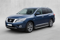 Nissan Pathfinder R52 2012–2021 Stranske stopnice Maydos V1 (2 kosa, aluminij) fotografija 1