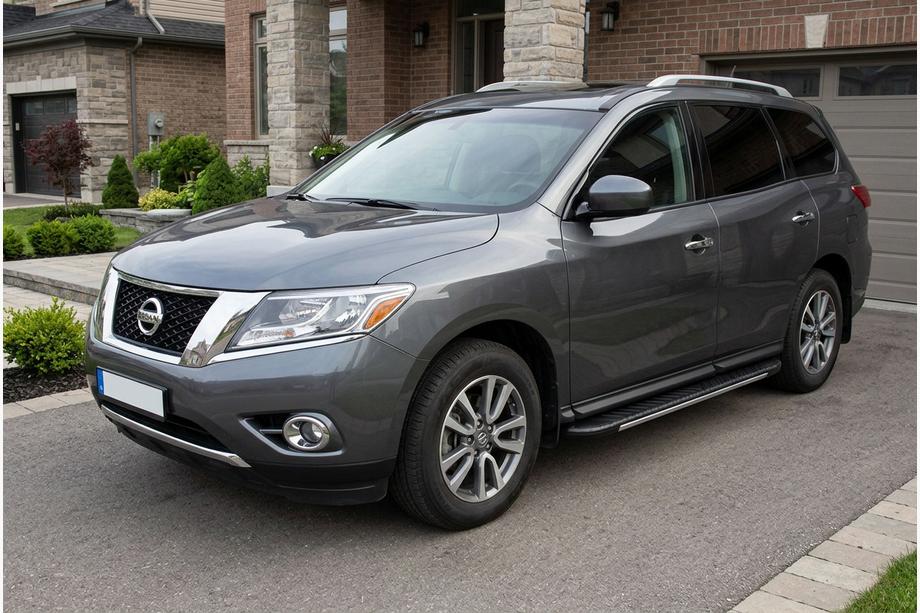 Nissan Pathfinder R52 2012–2021 Stranske stopnice Bosphorus Grey (2 kos., aluminij) Image