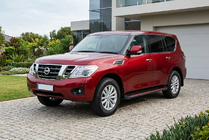 Nissan Patrol Y62 2010–2024 Stranske stopnice Maya Red (2 kosa, aluminij) fotografija 1