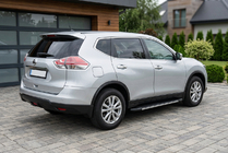 Nissan X-trail T32/Rogue 2014–2021 Stranske stopnice Bosphorus Grey (2 kos., aluminij) fotografija 1