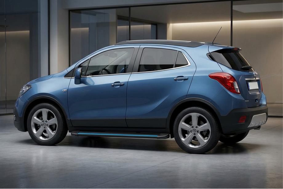 Opel Mokka 2012–2021 Stranske stopnice Maya Blue (2 kos, aluminij) Image