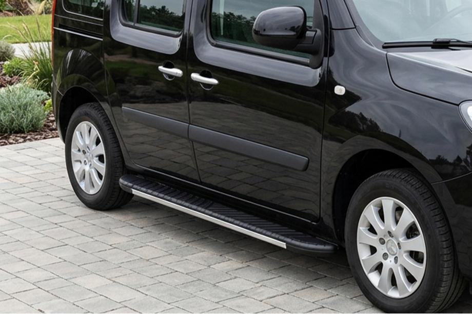 Renault Kangoo 2008–2020 Stranske stopnice Bosphorus Grey (2 kos., aluminij) Kratka medosna razdalja Image