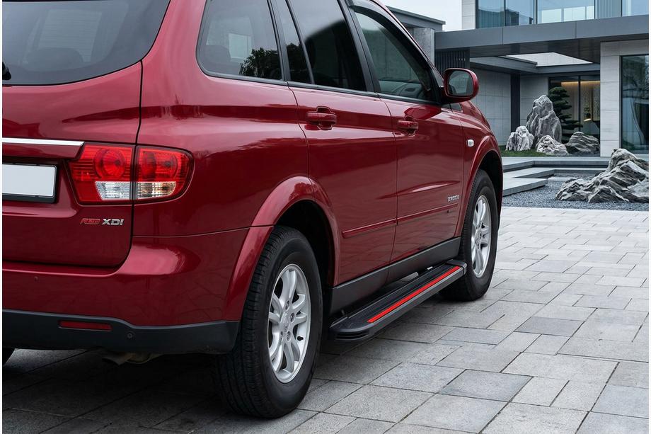 SsangYong Kyron 2005–2014 Stranske stopnice Maya Red (2 kosa, aluminij) Image