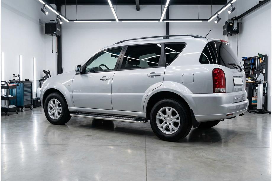 SsangYong Rexton I 2001–2017 Stranski pragovi Maydos V2 (2 kos, aluminij / nerjaveče jeklo) Image