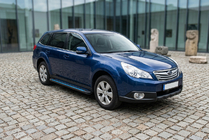 Subaru Outback 2009–2014 Stranske stopnice Maya Blue (2 kos, aluminij) fotografija 1