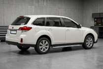 Subaru Outback 2009–2014 Stranske stopnice Maydos V2 (2 kosa, aluminij/nerjavno jeklo) fotografija 1