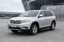 Toyota Highlander 2008–2013 Stranske stopnice Bosphorus Grey (2 kos., aluminij) fotografija 1