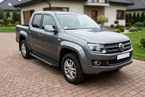 Volkswagen Amarok 2010–2022 Stranske stopnice Bosphorus Grey (2 kos., aluminij) fotografija 1