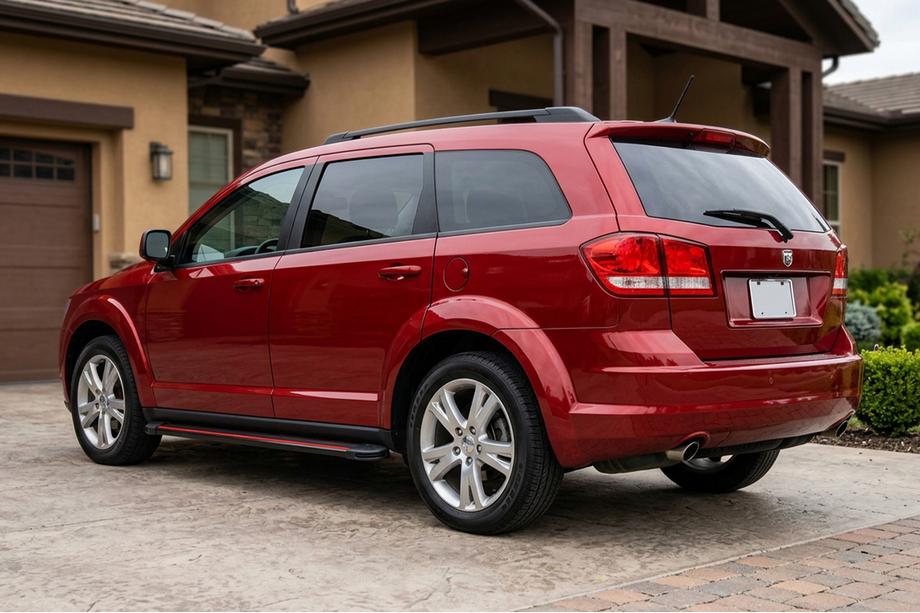 Dodge Journey 2008–2020 Stranske stopnice Maya Red (2 kosa, aluminij) Image