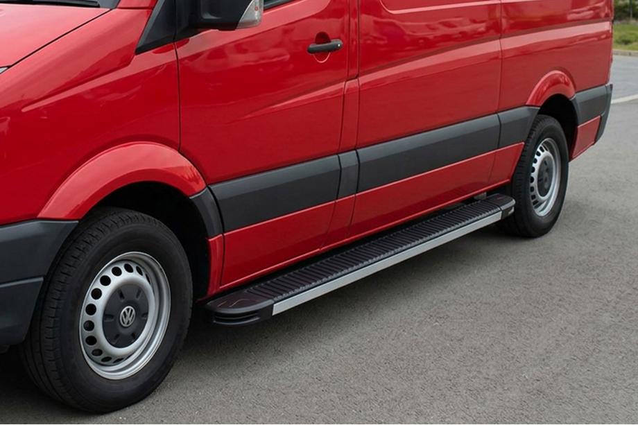 Volkswagen Crafter 2016– Stranski pragovi Maya V1 (2 kos, aluminij) Dolga/Ekstra dolga Image