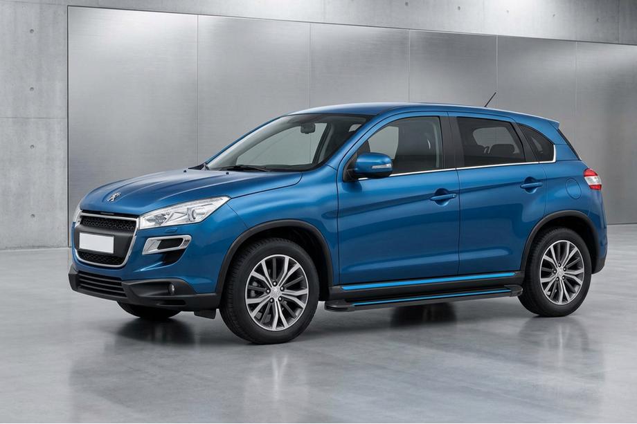 Peugeot 4008 2012–2017 Stranske stopnice Maya Blue (2 kos, aluminij) Image