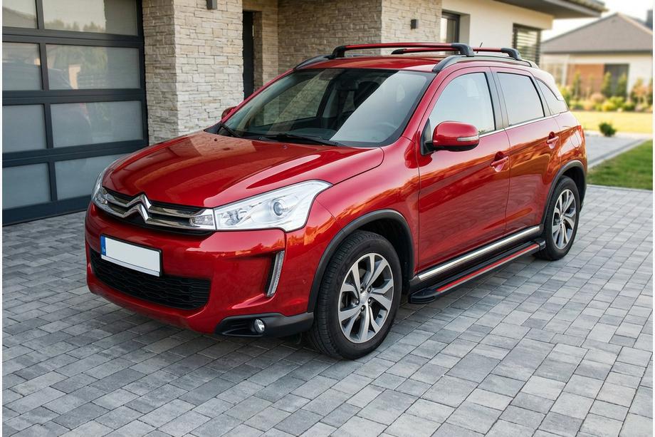 Citroen C-4 Aircross 2012–2017 Stranske stopnice Maya Red (2 kosa, aluminij) Image