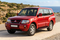 Mitsubishi Pajero Wagon III 1999–2006 Stranske stopnice Maya Red (2 kosa, aluminij) fotografija 1
