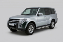 Mitsubishi Pajero Wagon IV 2006–2021 Stranske stopnice Maydos V2 (2 kosa, aluminij/nerjavno jeklo) fotografija 4
