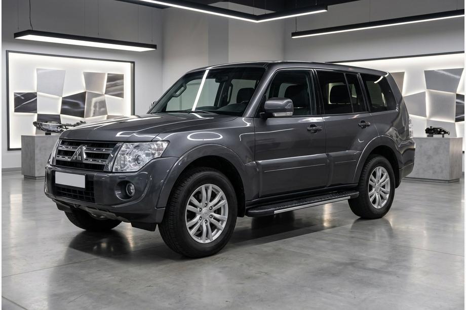 Mitsubishi Pajero Wagon IV 2006–2021 Stranske stopnice Bosphorus Grey (2 kos., aluminij) Image