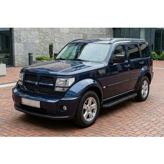 Stranski pragovi Tayga Black (2 kosa, aluminij) Dodge Nitro 2006–2011 fotografija 1