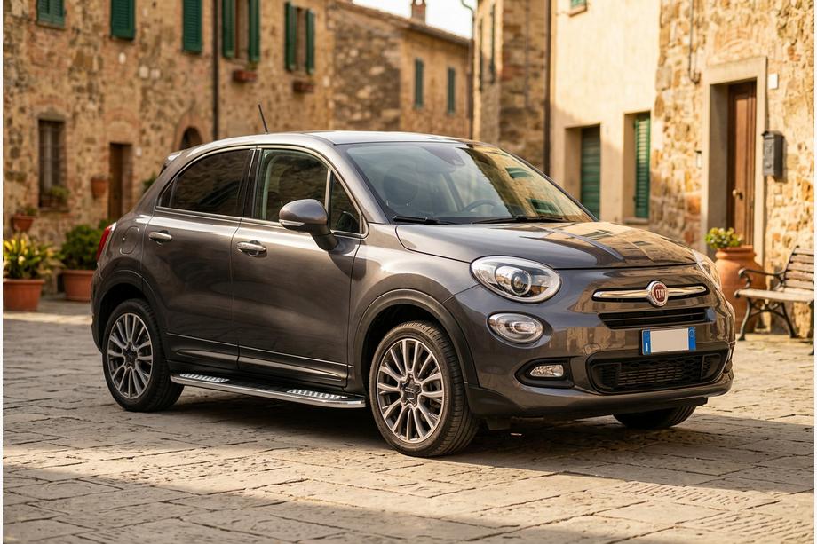 Fiat 500X 2014–2024 Bočne stopnice Tayga V2 (2 kosa, aluminij) Image