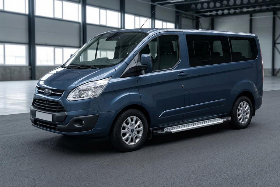 Ford Custom 2013–2022 Bočne stopnice New Vision Grey (2 kos, aluminij) Image