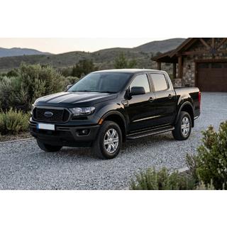 Stranski pragovi Tayga Black (2 kosa, aluminij) Ford Ranger 2011–2022 fotografija 1