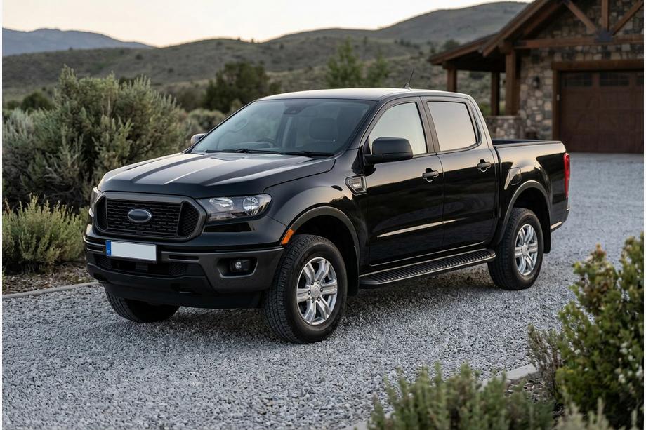 Ford Ranger 2011–2022 Stranski pragovi Tayga Black (2 kosa, aluminij) Image