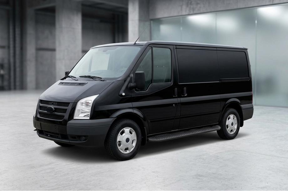 Ford Transit 2000–2014 Stranski pragovi Tayga Black (2 kosa, aluminij) Image