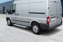 Ford Transit 2000–2014 Bočne stopnice New Vision Grey (2 kos, aluminij) fotografija 1