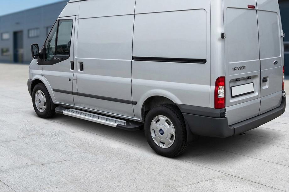 Ford Transit 2000–2014 Bočne stopnice New Vision Grey (2 kos, aluminij) Image