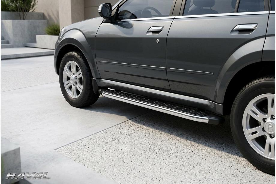 GreatWall Haval/Hover H3 2005–2013 Stranske stopnice BlackLine (2 kos, aluminij) Image